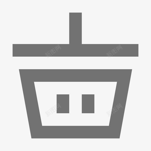 购物篮购物和零售材料标图标svg_新图网 https://ixintu.com 购物和零售材料设计图标 购物篮