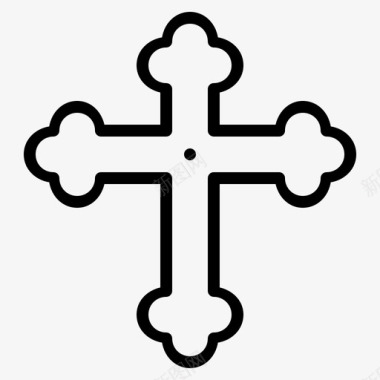 十字架基督教堂图标图标