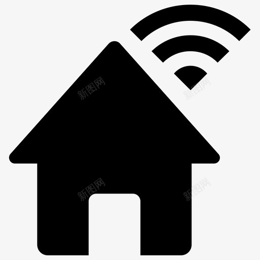 家庭wifi多愁善感派图标svg_新图网 https://ixintu.com connected gooey house maudlin 多愁善感 家庭wifi 无线 派 清洁 符号卷3