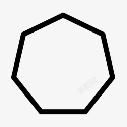 粗线条标志七巧板形状多边形图标高清图片