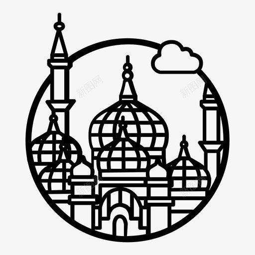 水晶清真寺穆斯林多个图标svg_新图网 https://ixintu.com 伊斯兰教 地标ii 多个 建筑 指示 标志 标记 水晶清真寺 添加 清真寺 穆斯林 马来西亚