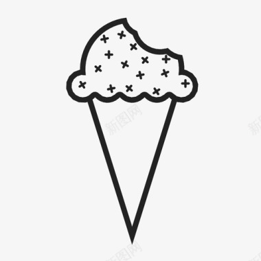 冰淇淋筒好吃甜图标图标