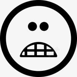 害怕表情图害怕表情图方脸界面情绪圆润图标高清图片
