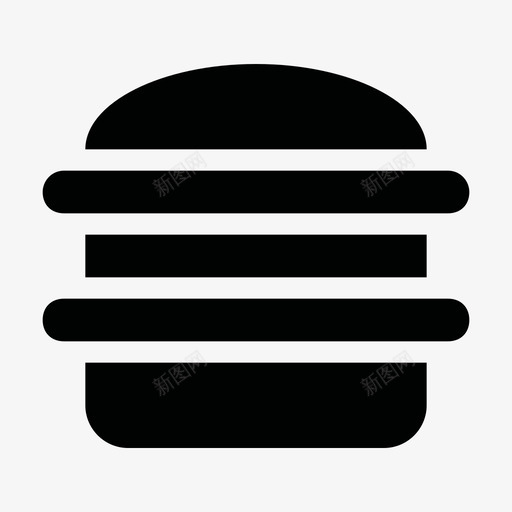 双汉堡面包吃图标svg_新图网 https://ixintu.com 双汉堡 吃 快餐 汉堡 肉 面包 餐