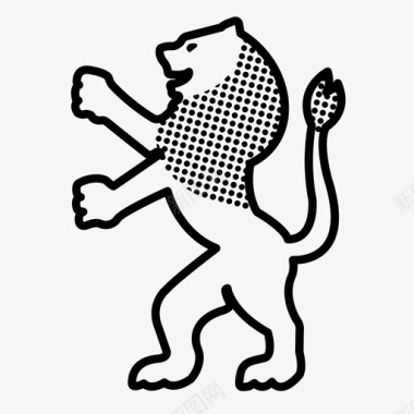 狮子猫王标志图标图标