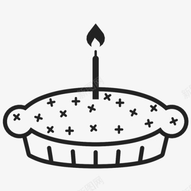 生日蛋糕礼物派对图标图标