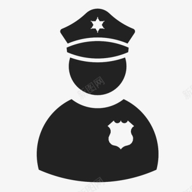 警察保安警官图标图标