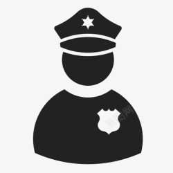 警察身份警察保安警官图标高清图片