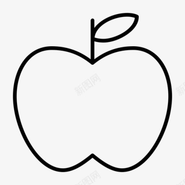 苹果咬食物图标图标