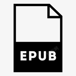 文件格式的电子书epub文件纸张页面图标高清图片