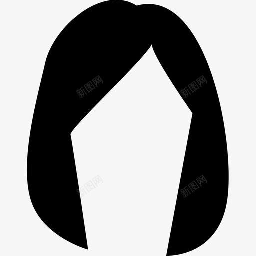 女性黑发造型造型发廊图标svg_新图网 https://ixintu.com 发廊 女性黑发造型 造型