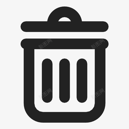 垃圾桶ui元素轮廓粗体图标svg_新图网 https://ixintu.com ui元素轮廓粗体 垃圾桶