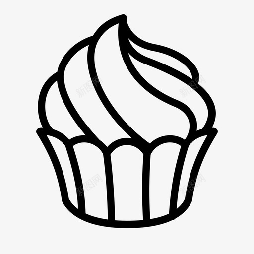 纸杯蛋糕粗制金色图标svg_新图网 https://ixintu.com 不 保留 出售 甜味 甜甜 粗制 纸杯蛋糕 金色