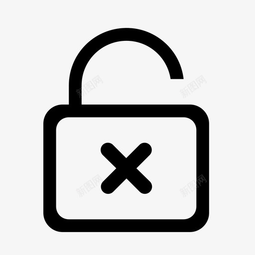 解锁安全风险图标svg_新图网 https://ixintu.com 不安全 保护 安全 打开 解锁 钥匙 门 风险