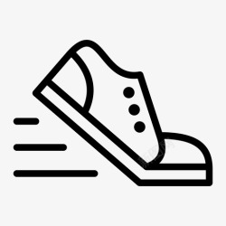 健身系列跑步交通运动鞋图标高清图片