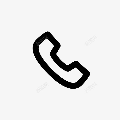 电话铃声接收图标svg_新图网 https://ixintu.com 手机 拨号 接收 电话 电话呼叫 移动用户界面粗线 通话到远方 铃声