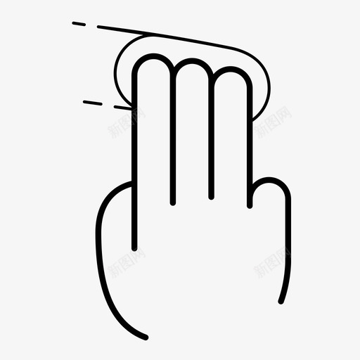 三指轻扫触摸三指图标svg_新图网 https://ixintu.com 三指 三指轻扫 手 手势 手机 触摸 设备
