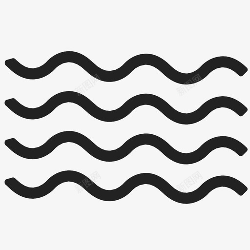 波浪标志推迟图标svg_新图网 https://ixintu.com 图案 当前 忽略 指示 推迟 标志 标记 水 池 波浪 线条
