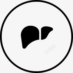 医用物品肝脏部位器官图标高清图片