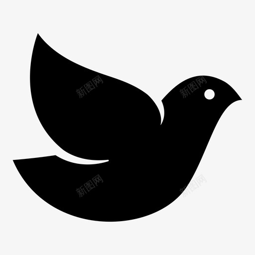 鸟鸽子和平图标svg_新图网 https://ixintu.com 和平 小鸟 展品 希望 材料 物体 物品 鸟 鸽子