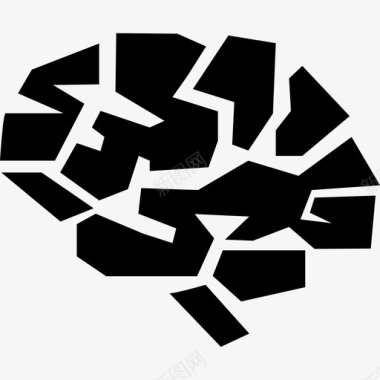 大脑形状科学图标图标