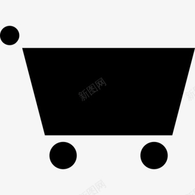 购物车黑色侧视图商业指向图标图标