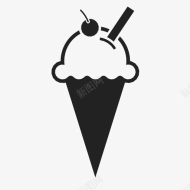 冰淇淋筒请客夏季图标图标
