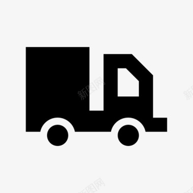 送货车运输和交付材料标图标图标