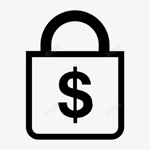 美元锁非数据美元锁定图标svg_新图网 https://ixintu.com staurb 可用 安全 美元锁 美元锁定 货币 金融 银行 非数据
