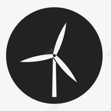 风力涡轮机自然动力磨坊图标图标