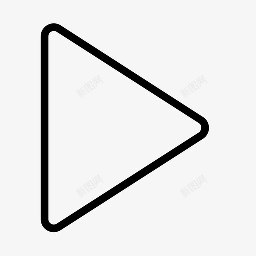 播放按钮减法符号图标svg_新图网 https://ixintu.com 三角形 减法 另一个 多个 忽略 播放按钮 电影 符号