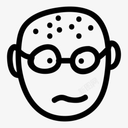 时尚电子杂志困惑杰作男人图标高清图片
