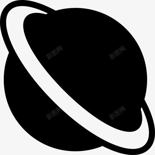 有一个环形状空间图标的行星svg_新图网 https://ixintu.com 形状 有一个环 空间图标的行星