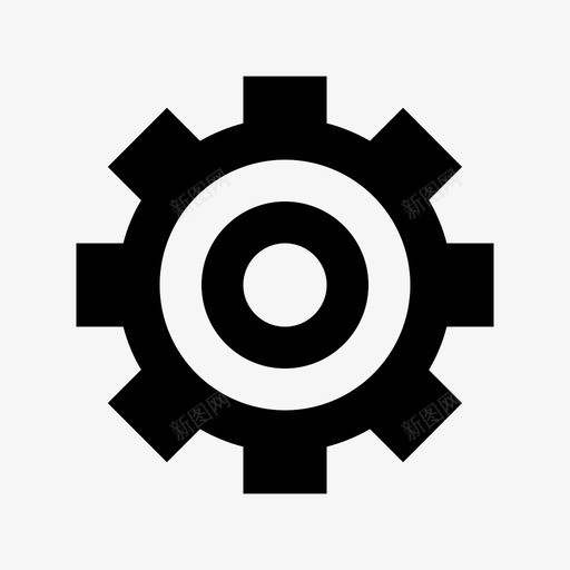 齿轮工程机器图标svg_新图网 https://ixintu.com 工具 工程 机器 网页设计和开发材料设计图标 设置 选项 齿轮