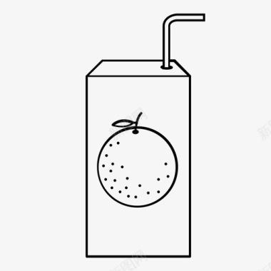 橙汁储藏室液体图标图标