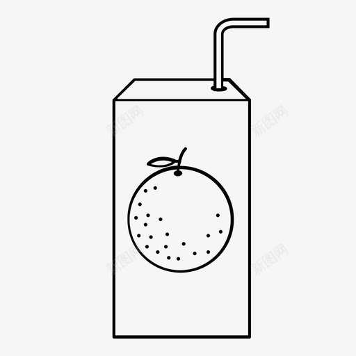 橙汁储藏室液体图标svg_新图网 https://ixintu.com 储藏室 吸管 容器 果汁盒 橙汁 液体 饮料