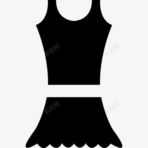 搭配短裙时尚尖头标志图标svg_新图网 https://ixintu.com 尖头标志 搭配短裙 时尚