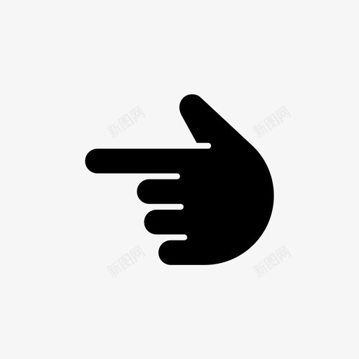 左指指示手箭头图标svg_新图网 https://ixintu.com 光标 动作 后退 左指 手势 手箭头 指示 询问 跟随 转身