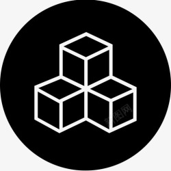 几何美学壁灯立方体形状多重图标高清图片