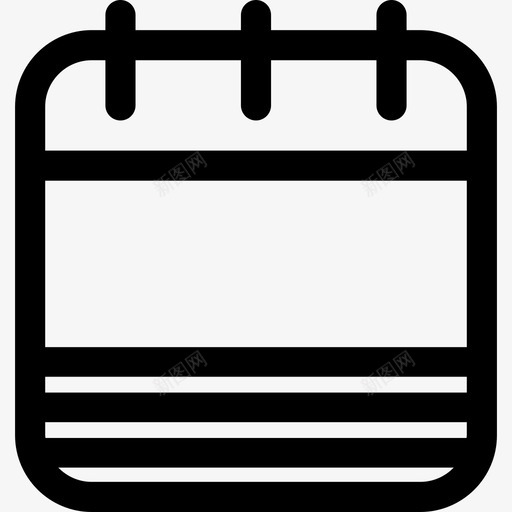 带条纹的空白日历页工具和用具日历图标svg_新图网 https://ixintu.com 工具和用具 带条纹的空白日历页 日历图标