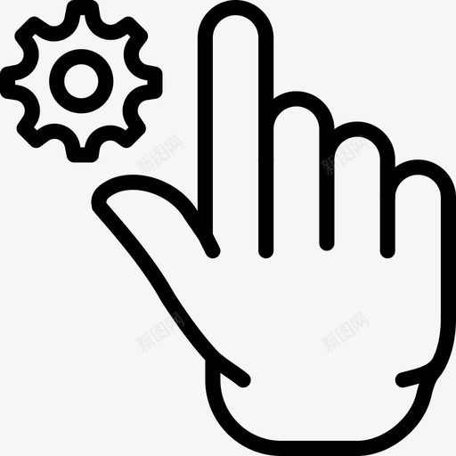 设置手势首选项选项图标svg_新图网 https://ixintu.com smashicons手势轮廓 上下文 单击 手 手指 框架 用户信息 设置手势 选项 首选项