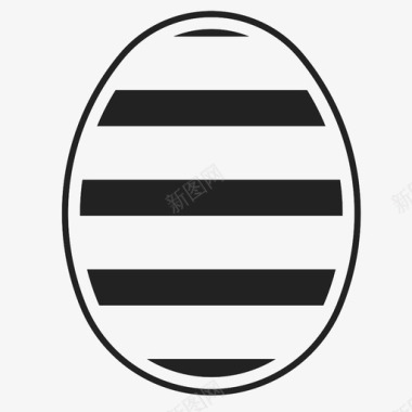 复活节蛋复活节彩蛋条纹图标图标