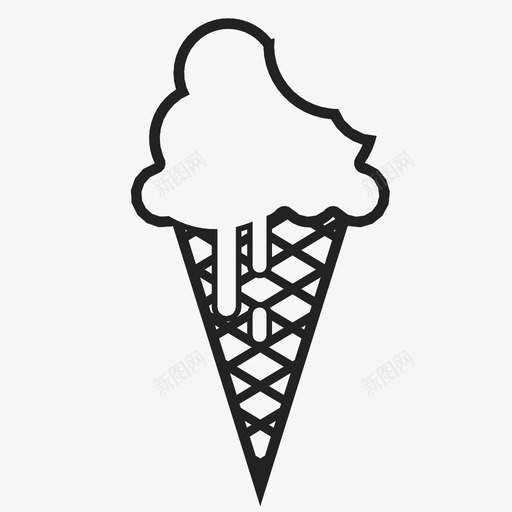 冰淇淋筒冷的吃的图标svg_新图网 https://ixintu.com 冰淇淋筒 冷的 吃的 夏天的 好吃的 热的 甜的 食物