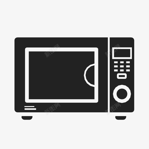 微波炉烤箱厨房用具图标svg_新图网 https://ixintu.com 即食餐 厨房用具 家庭用品 微波炉 必需品 烤箱 烹饪 电子