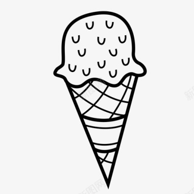 冰淇淋筒甜点悸动图标图标
