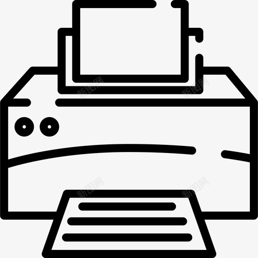 打印机打印外围设备图标svg_新图网 https://ixintu.com 外围设备 打印 打印机 打字机 文档 纸张 网络 设备