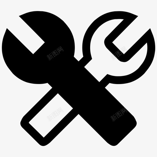扳手工具展示件图标svg_新图网 https://ixintu.com 固定 展示件 工具 扳手 材料 物品 维修 设置 调整 项目