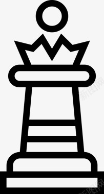皇后国际象棋游戏图标图标