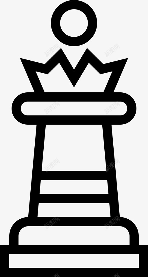 皇后国际象棋游戏图标svg_新图网 https://ixintu.com 主 国际象棋 强大 棋子 游戏 皇后 粉碎图标游戏大纲 西洋棋