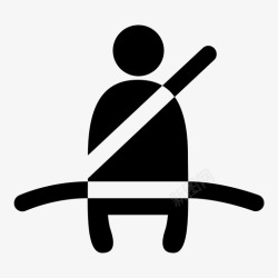 安全带灯安全带未打开汽车乘客图标高清图片